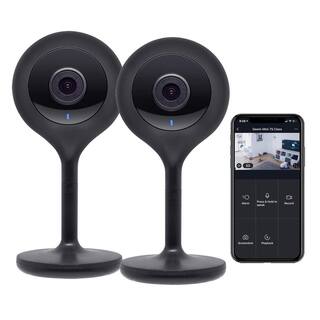 Geeni LOOK 1080p HD Smart Wi-Fi Security Camera System with Night Vision Motion Detection 2-Way Audio No Hub Required (2-Pack) GN-CW028-999