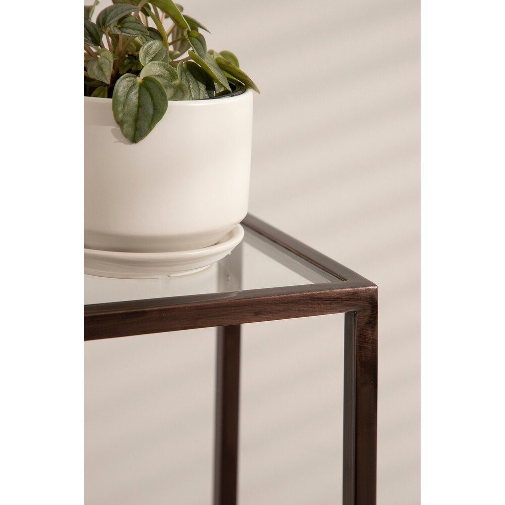 Kate and Laurel Jaspur Square Metal End Table