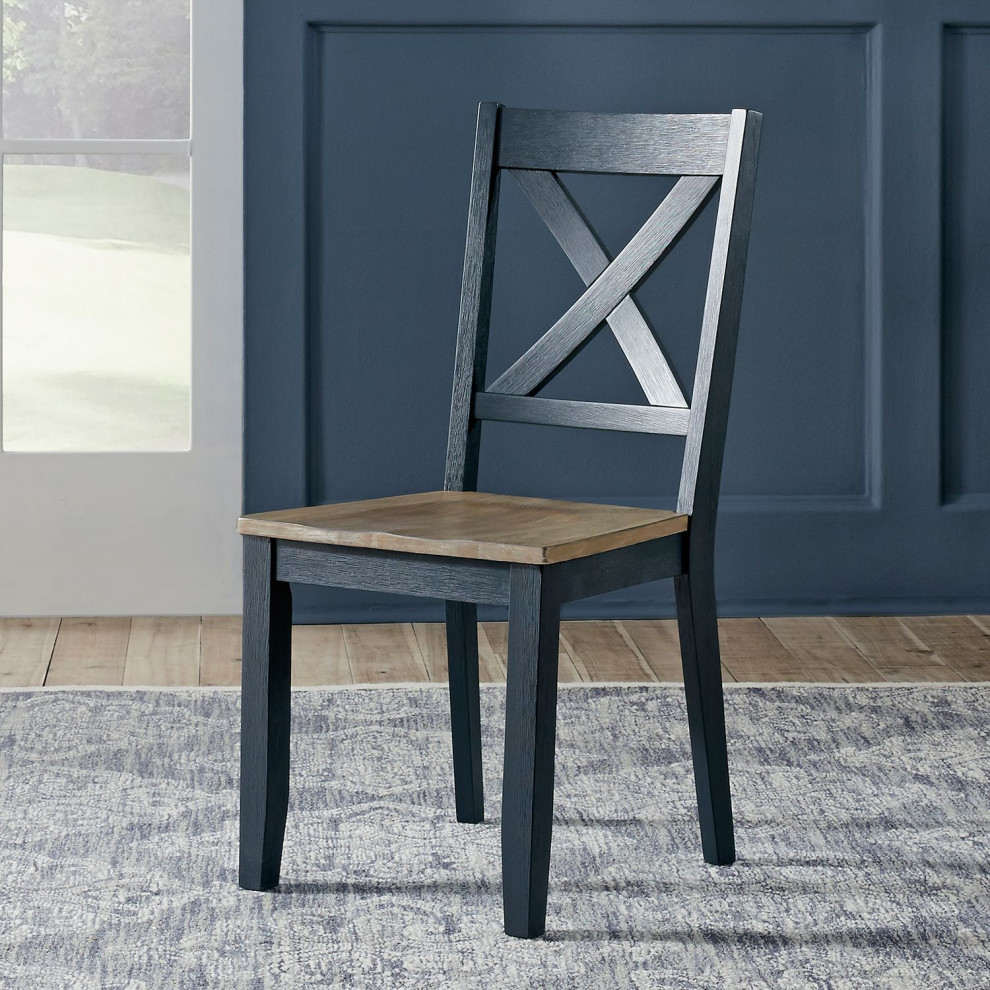 Sias X Back Side Chair  Navy   Modern   Armchairs And Accent Chairs   by Modon  Houzz