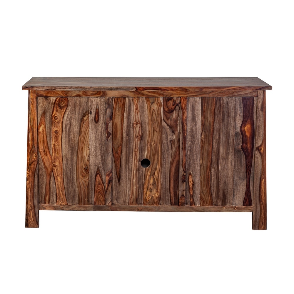 Porter Designs Kalispell Solid Sheesham Wood Sideboard Bar  Natural.