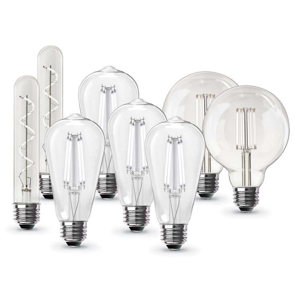 Feit Electric 60-Watt Equivalent ST19 (4-Pack) G30 (2-Pack) and 40-Watt T10L Vintage Edison LED Light Bulbs Bundle Set Daylight ST1960T10LSG3060950CAHDRP