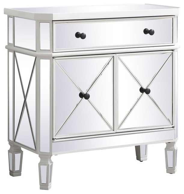 Calum 32 quotMirrored Cabinet   Traditional   Accent Chests And Cabinets   by Elegant Furniture  ampLighting  Houzz