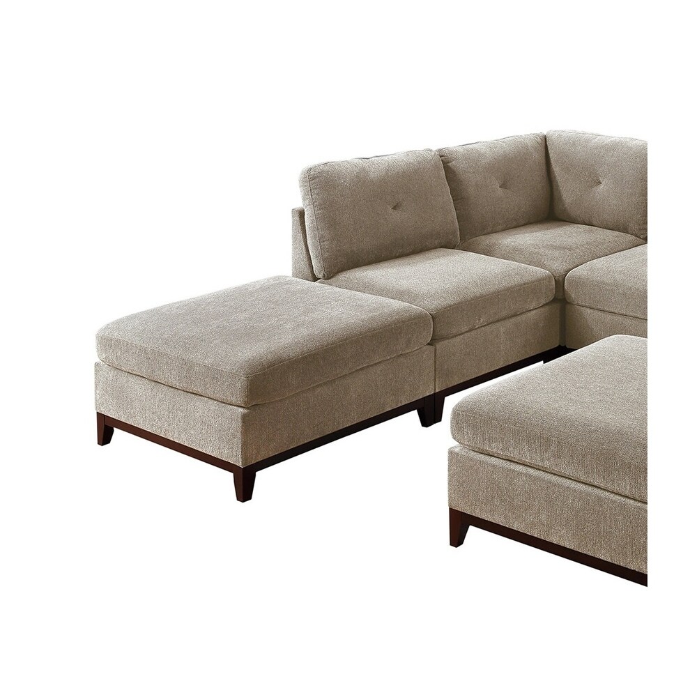 Living Room Furniture L Sectional Couch 7pc Set