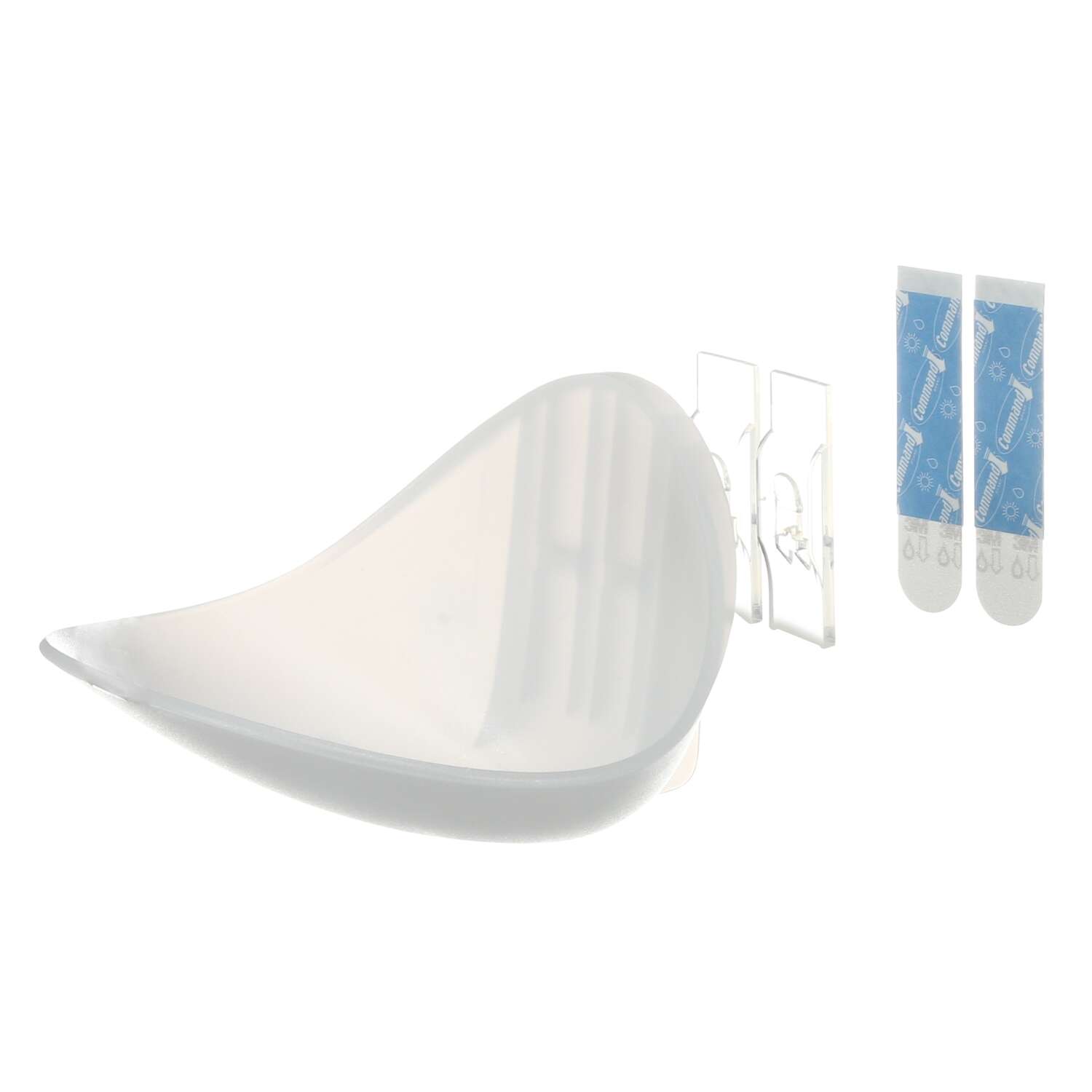 3M Command Frost White Plastic Soap Dish