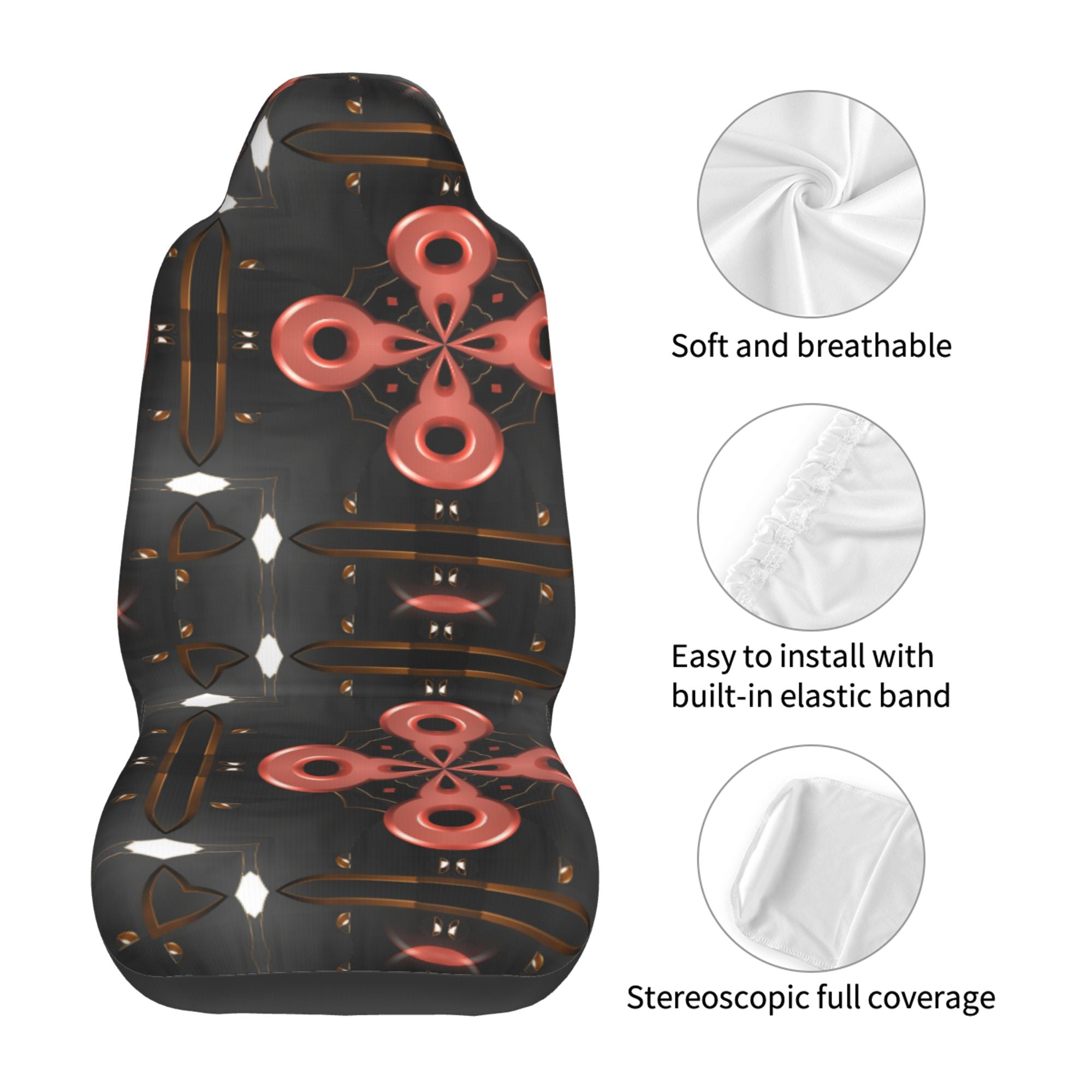 ZICANCN Car Seat Cover Retro Fantasy Geometric Art Car Front Seat Covers Protectors ， Automotive Seat Covers for Cars Trucks Suv