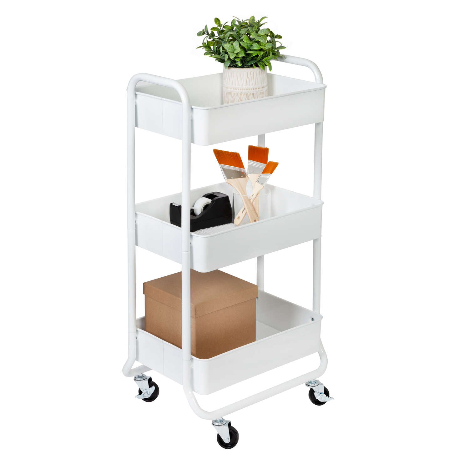 Honey-Can-Do 32.68 in. H X 12.99 in. W X 16.65 in. D Utility Cart