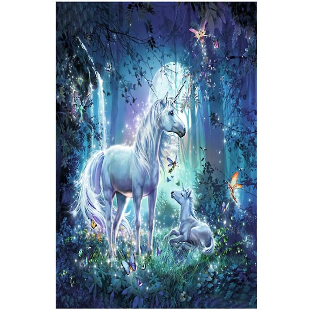 1000 Piece Jigsaw Puzzle Game Wooden White Horse For Kids