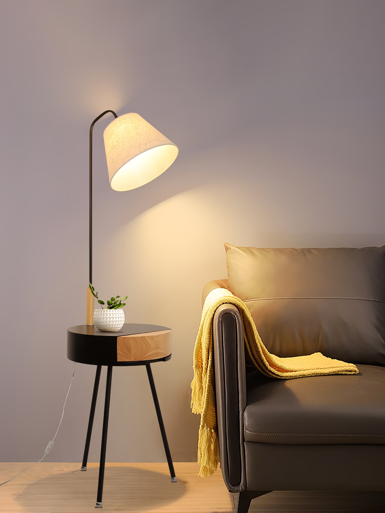 Tripod Fabric Floor Lamp