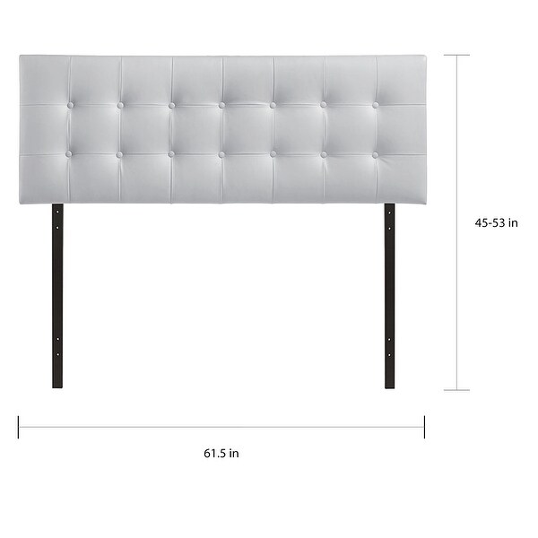 Heritage Stylish White Upholstered Queen Size Headboard - - 16307349