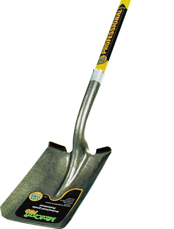 Vulcan Shovel, 48 In Fiberglass Crimped Collar Handle, Lacquered And Tumble