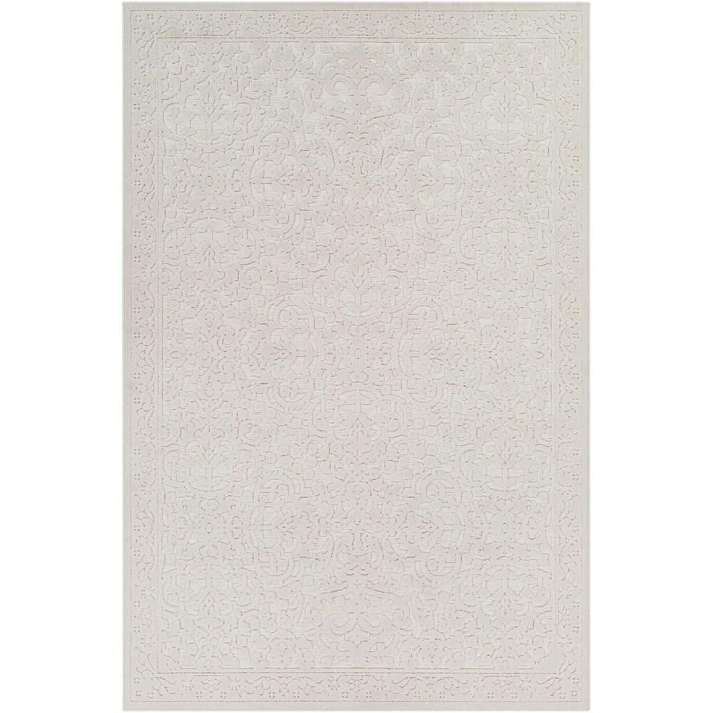 Wendell Indoor/ Outdoor Floral Damask Area Rug