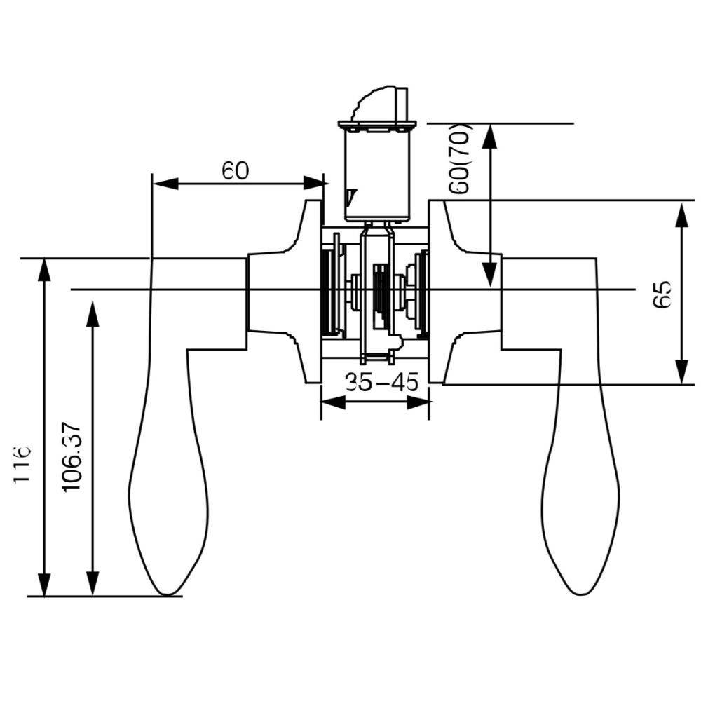 Design House Stratford Satin Nickel Door Lever with 6-Way Latch， 6-Pack