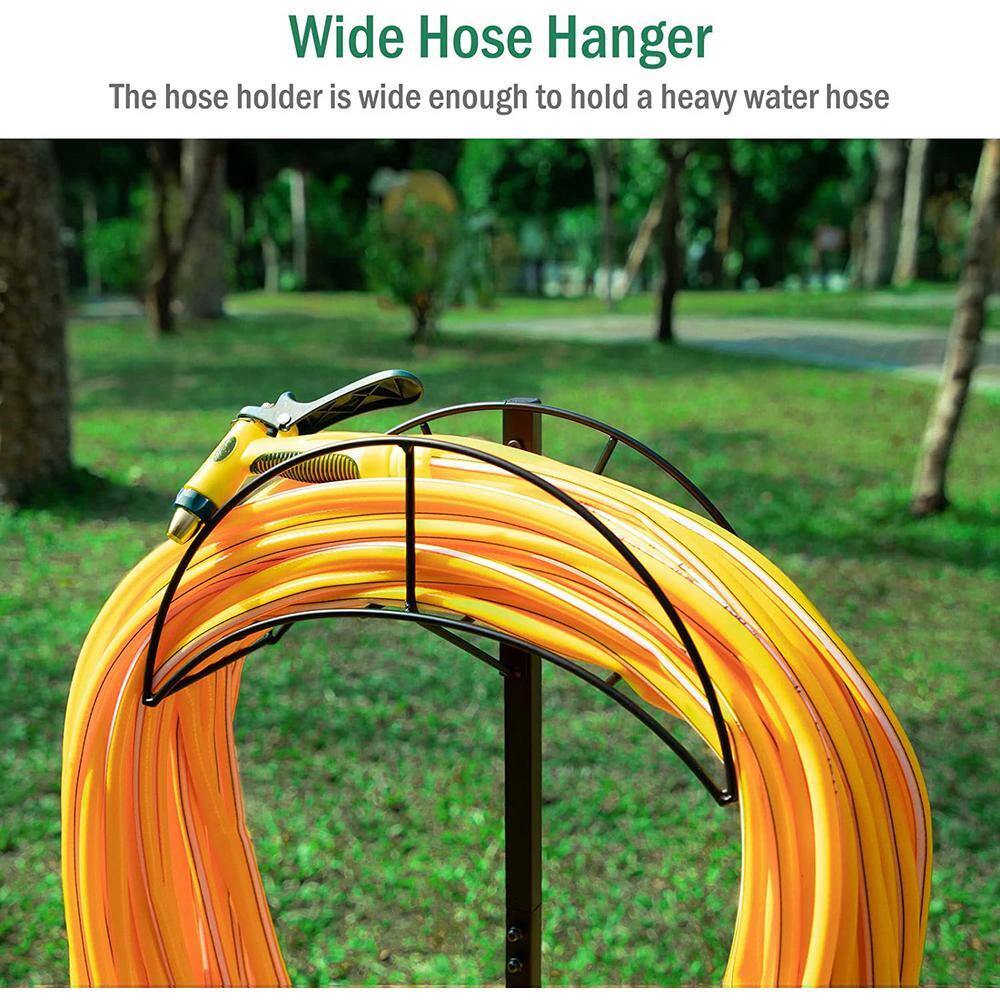 Cubilan Garden Hose Holder Metal Hose Stand Detachable Water Hose Holder Freestanding Hose Holders for Outside B09QKPHNRZ