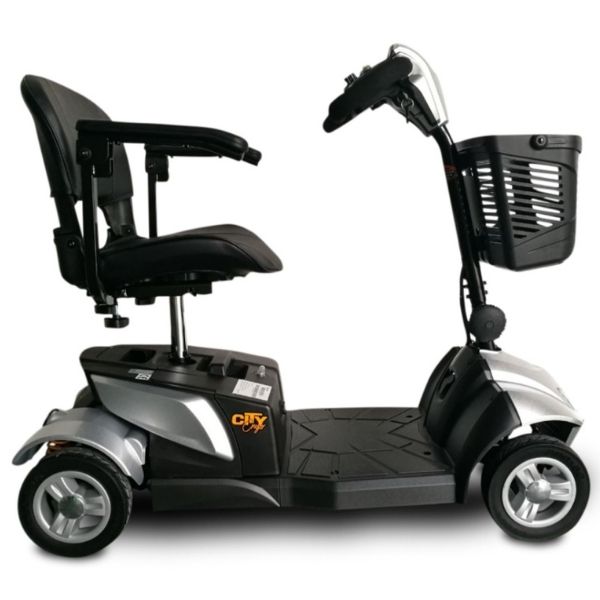 EV Rider CityCruzer 4-Wheel Folding Mobility Scooter - w/ Full Suspension, Thick 360° Swivel Saddle, Anti Flat Tires For Seniors