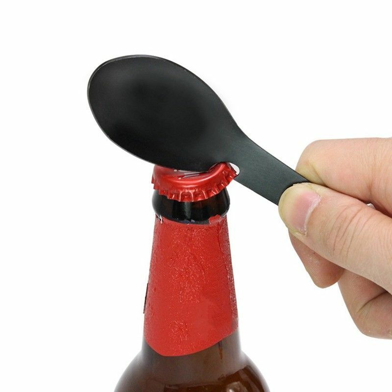 AkoaDa Trendy Outdoor Multifunctional Camping Cookware Spoon Fork Bottle Opener New US