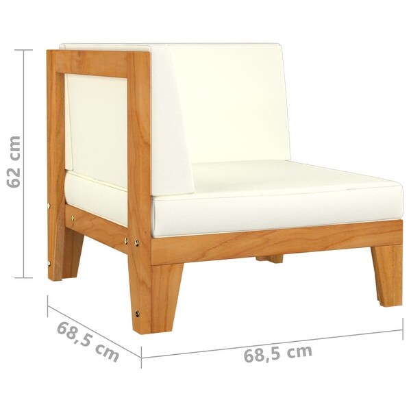 4 Piece Garden Lounge Set with Cushions Solid Acacia Wood - Overstock - 35105940