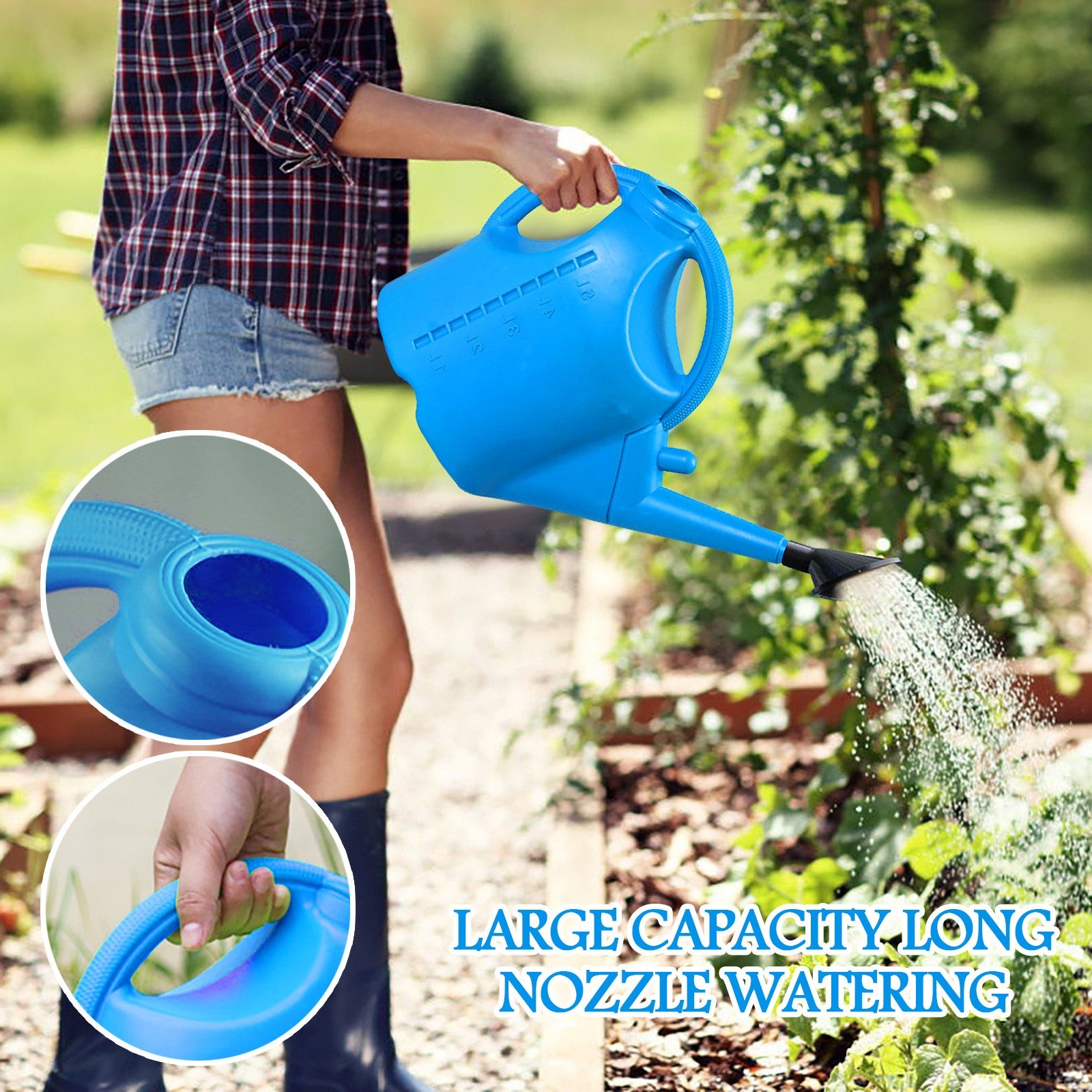 Bowake Detachable Watering Can Large Capacity Watering Can For Indoor Outdoor Garden