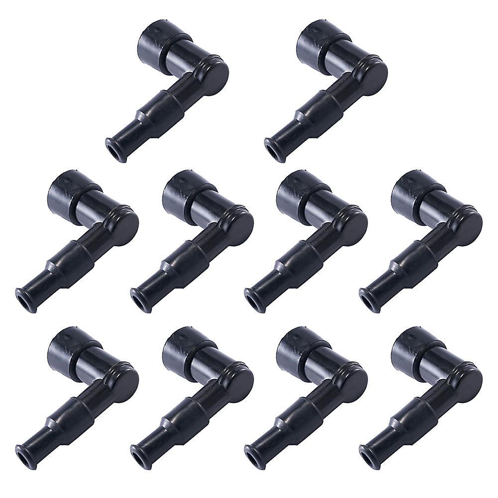 Motorcycle Spark Plug Cap Boots 10pcs Black Rubber Waterproof 90 Degree For Cg125/150 Motorbike Dirt Bike Atv