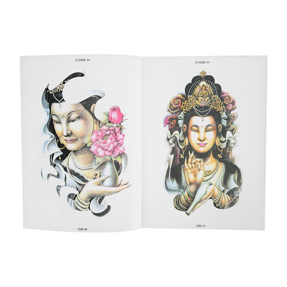 60 Pages Bodhisattva Pattern Tattoo Book Tattoo Practice Template Book Accessory