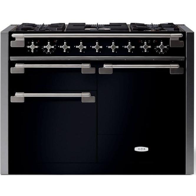 AGA 48-inch Elise Dual Fuel Range with True European convection AEL481DFBLK