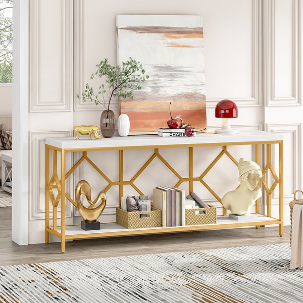 70.9 Inche Extral Long Console Sofa Table for Entryway， Accent Table Living Room