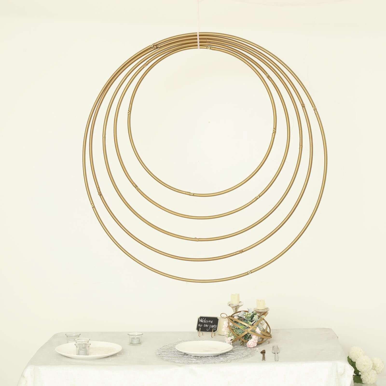 Gold Heavy Duty Metal Hoop Wreath, Floral Hoop 40