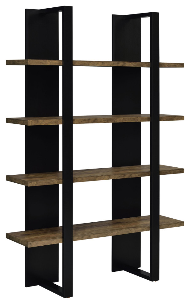 Danbrook Bookcase With 4 Full length Shelves Bookcase Black   Modern   Bookcases   by Modon  Houzz