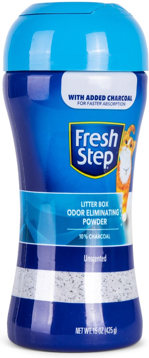 Fresh Step Litter Box Charcoal Odor Eliminating Powder Cat Stain Remover