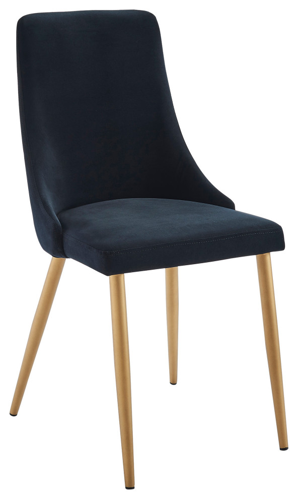 Set of 2 Mid Century Velvet Side Chair   Midcentury   Dining Chairs   by WHI  Houzz