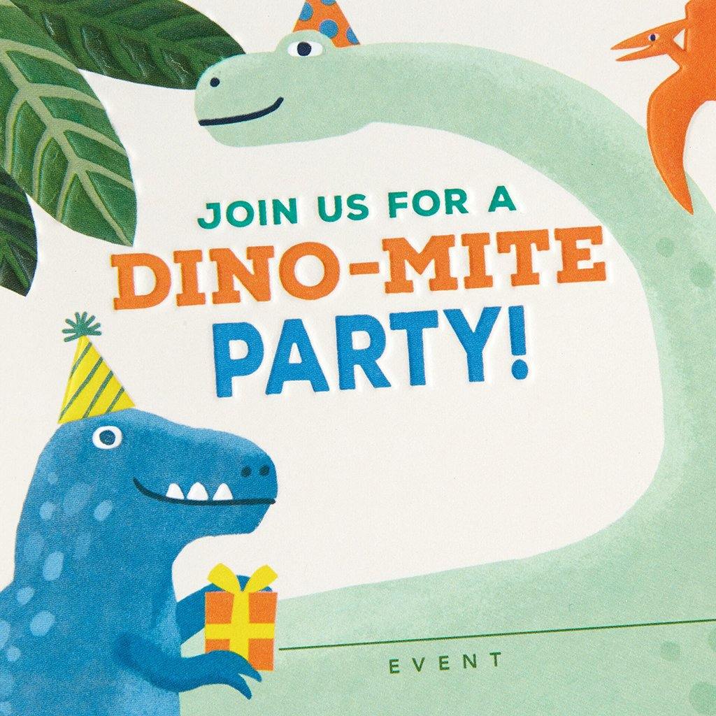 Hallmark  Dino-Mite Party Invitations, Pack of 10