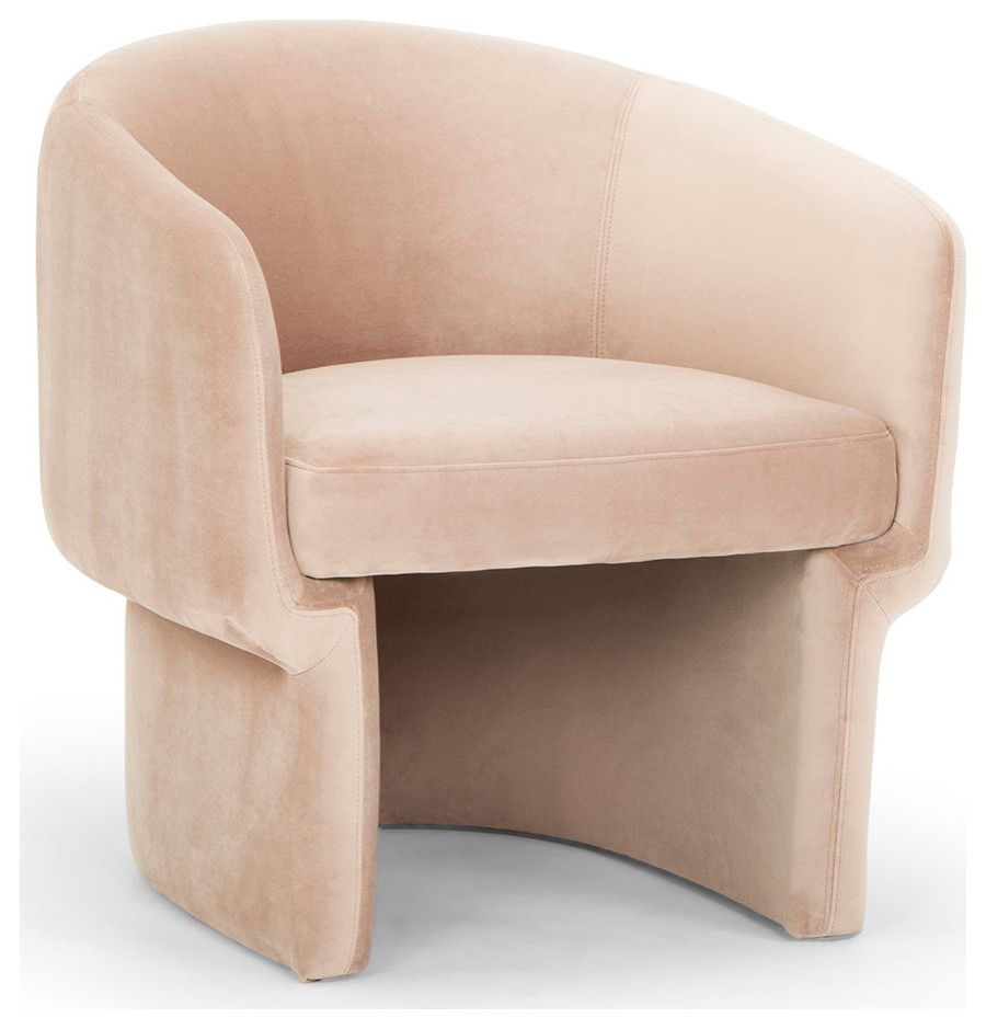 Giverny Accent Chair Rosa Pink   Midcentury   Armchairs And Accent Chairs   by Rustic Home Furniture Deco  Houzz