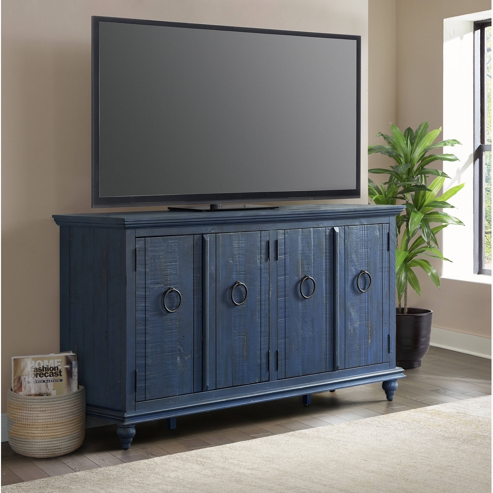 Central Park 65 inch Solid Wood 4 door TV Stand Console   35 inches high x 65 inches wide x 18 inches deep