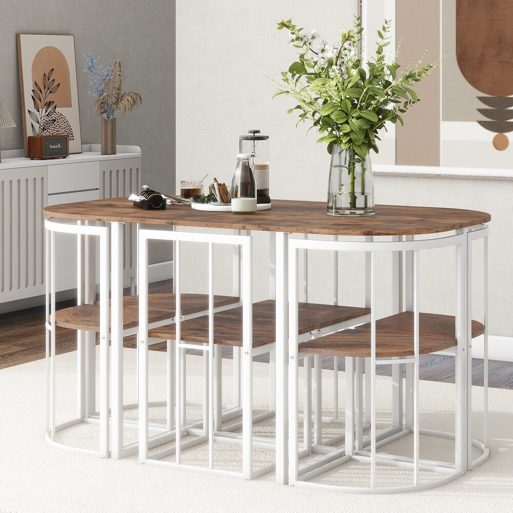 Classic Style 7 Piece Dining Set  Includes Dining Table  6 Chairs