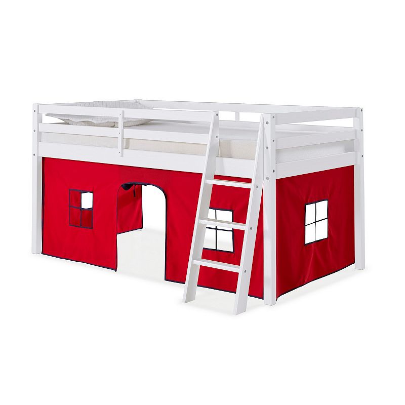 Alaterre Furniture Roxy Twin Junior White Loft Tent Bed