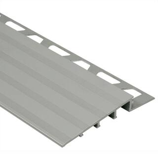 Schluter Systems Reno-Ramp Satin Anodized Aluminum 38 in. x 8 ft. 2-12 in. Metal Reducer Tile Edging Trim AERP100B65