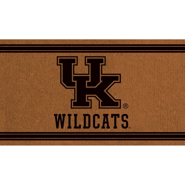 Evergreen University Of Kentucky Logo Turf Mat Brown 28 X 16 Inches Indoor Outdoor Doormat