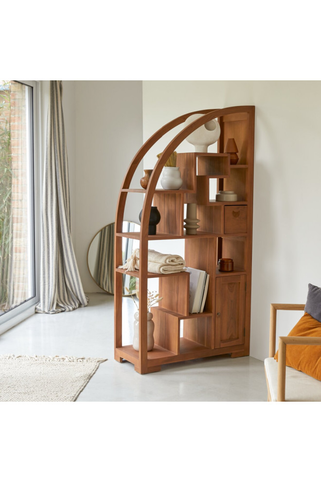 Teak Modern Bookcase  Tikamoon Zen Alco   Transitional   Bookcases   by Oroa   Distinctive Furniture  Houzz