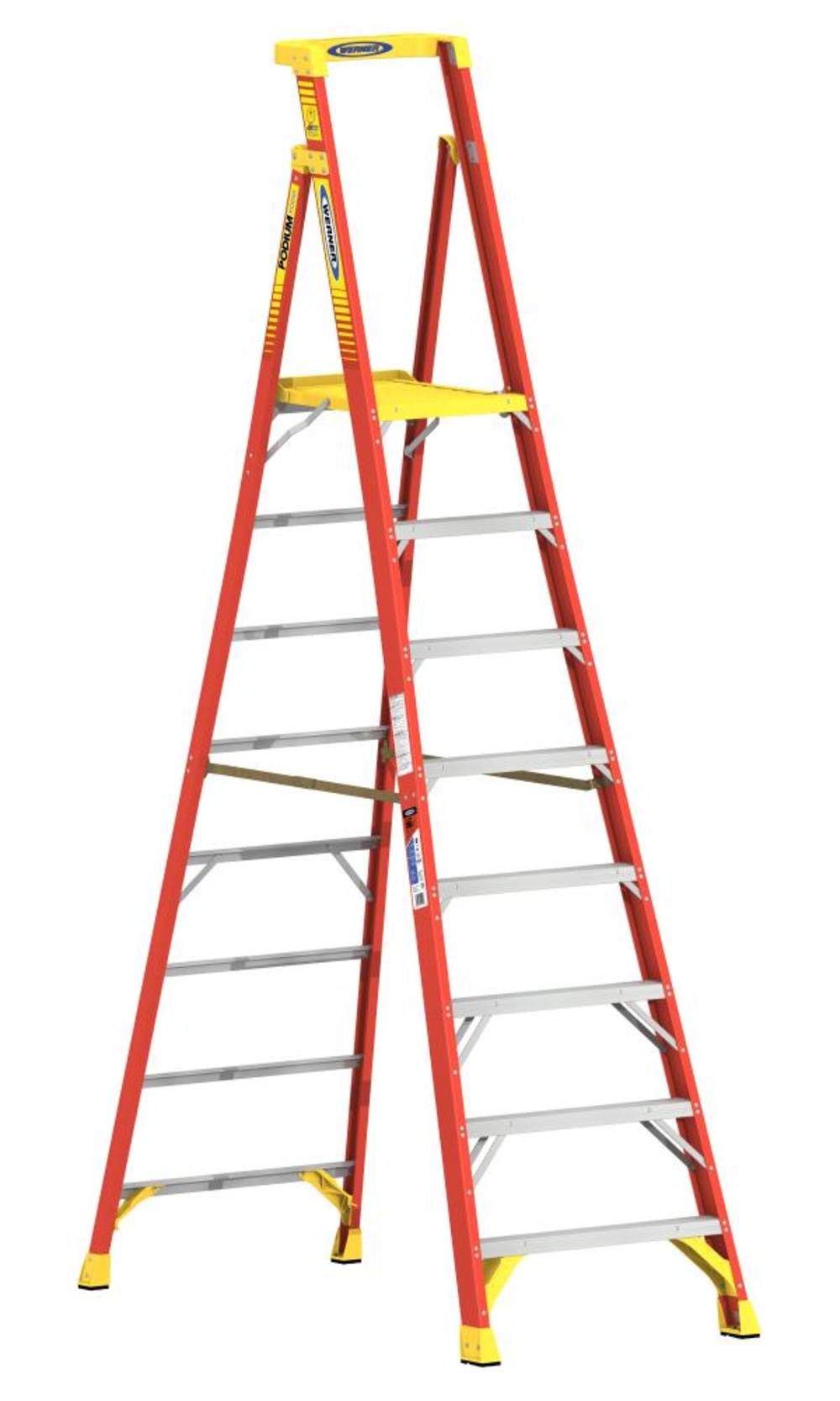 Type IA Fiberglass Podium Ladder