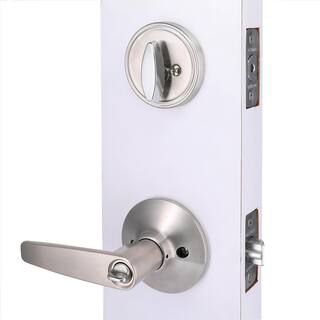 Defiant Olympic Stainless Steel Handle Combo Door Knob Set MG6L1