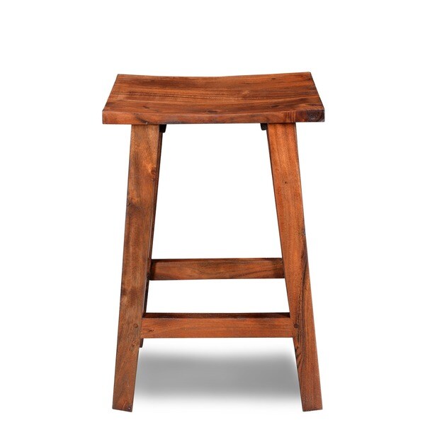 Handmade Acacia Tall Bar Stool (India) - 30.7