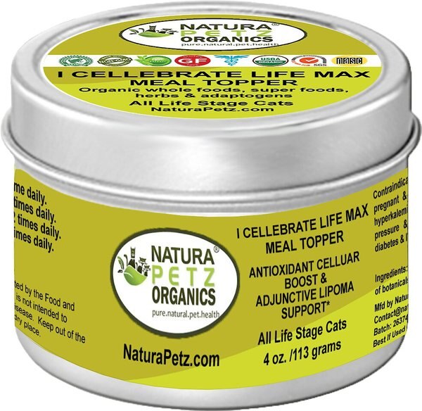 Natura Petz Organics I-Cellebrate Life Max Cat Supplement， 4-oz jar