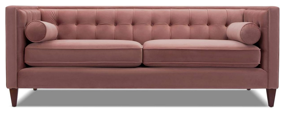 Retro Sofa  Hardwood Frame With Square Silhouette   Midcentury   Sofas   by Decor Love  Houzz