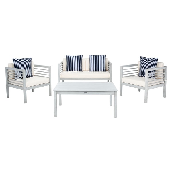 SAFAVIEH Outdoor Living Alda 4piece Set with Accent Pillows