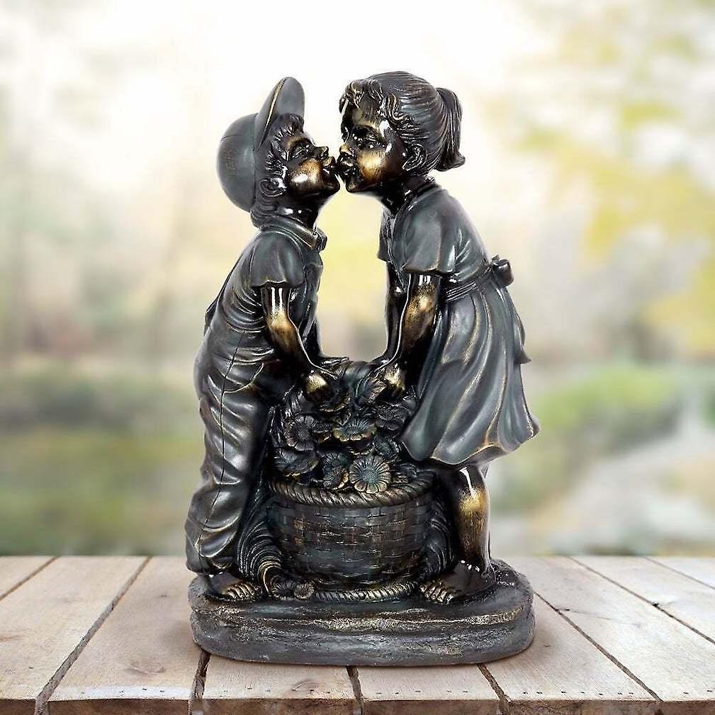 Boy Girl Kiss Figurine Sculpture Statue For Home Desktop Decoration Handicraft Bookshelf Ornaments