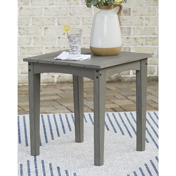 Signature Design by Ashley Visola Gray 3Piece Outdoor Occasional Table Package