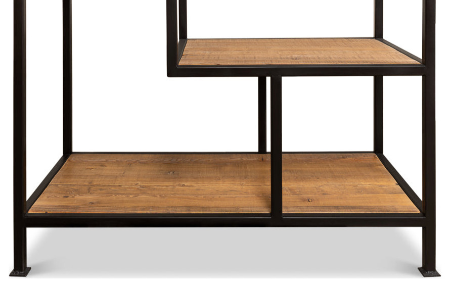 John Etagere Reclaimed Wood and Iron   Industrial   Bookcases   by Sideboards and Things  Houzz