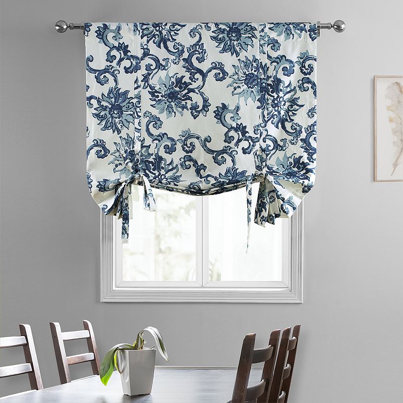 EFF Indonesian Printed Cotton Tie-Up Window Shade， 46 X 63