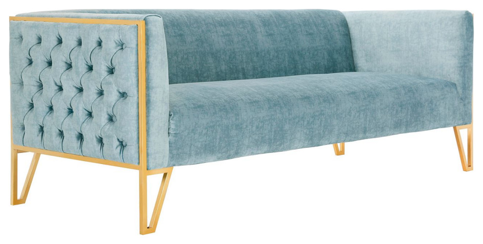 Vector Sofa in Gray and Gold   Contemporary   Sofas   by Timeout PRO  Houzz