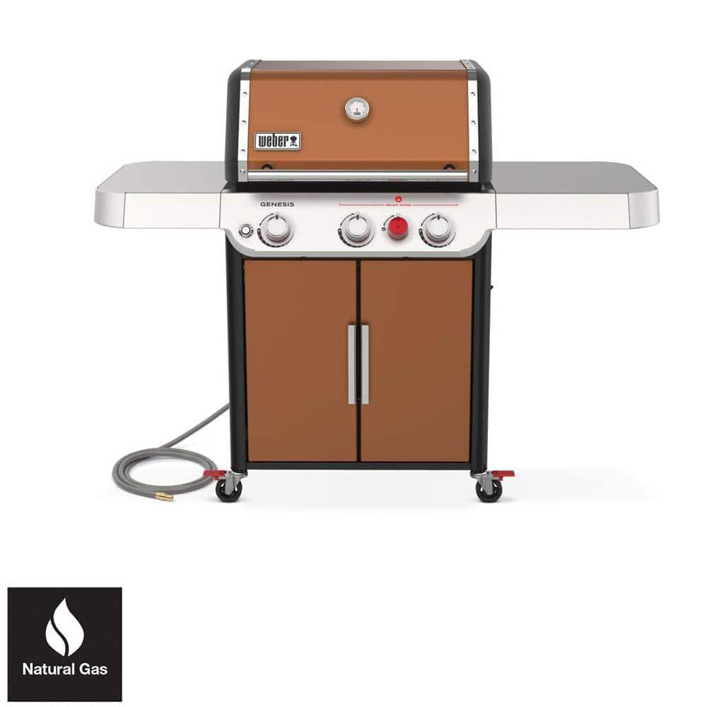 Weber Genesis E-325s 3-Burner Natural Gas Grill in Copper with Built-In Thermometer 37320001