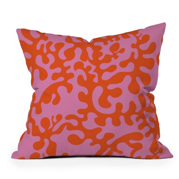 Camilla Foss Shapes Square Throw Pillow Pink Deny Designs